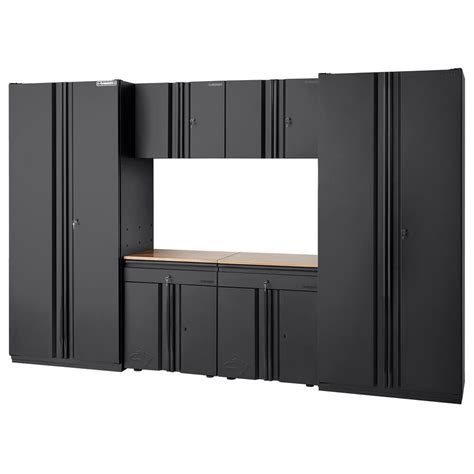 Husky Heavy Duty Welded 128 in. W x 81 in. H x 24 in. D Steel Garage.